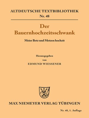 cover image of Der Bauernhochzeitsschwank